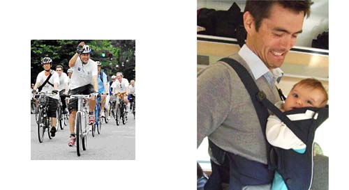 左：毎日新聞5/23馬場理沙　右：車中のパパ