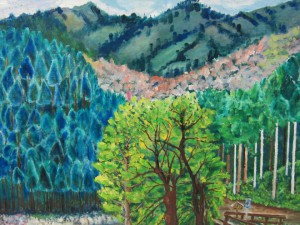 春の北山杉（20号）／金谷千慧子