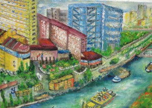 病室から昼の景色