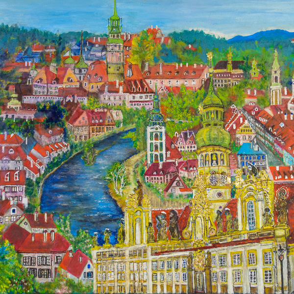 「PRAHAの街」F50号