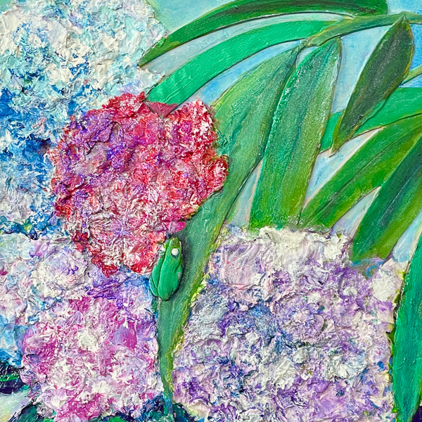 「紫陽花の花」色紙サイズ