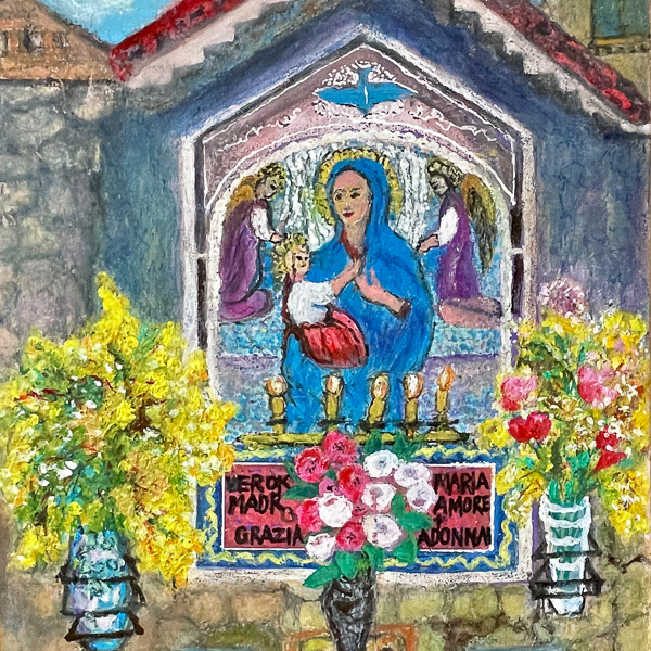 「ミモザの日」40 x 50 cm キャンバスボード