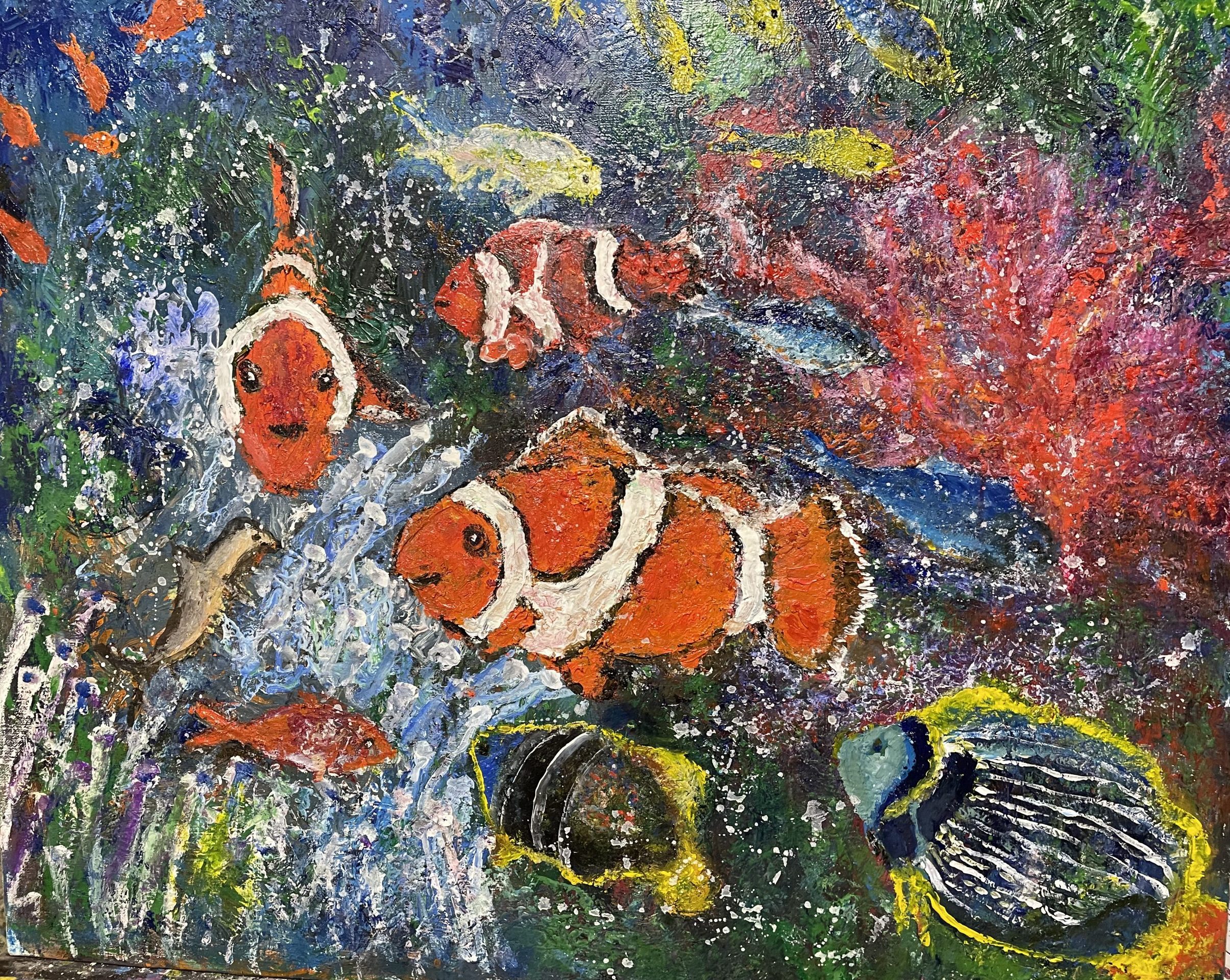 クマノミを描きました。