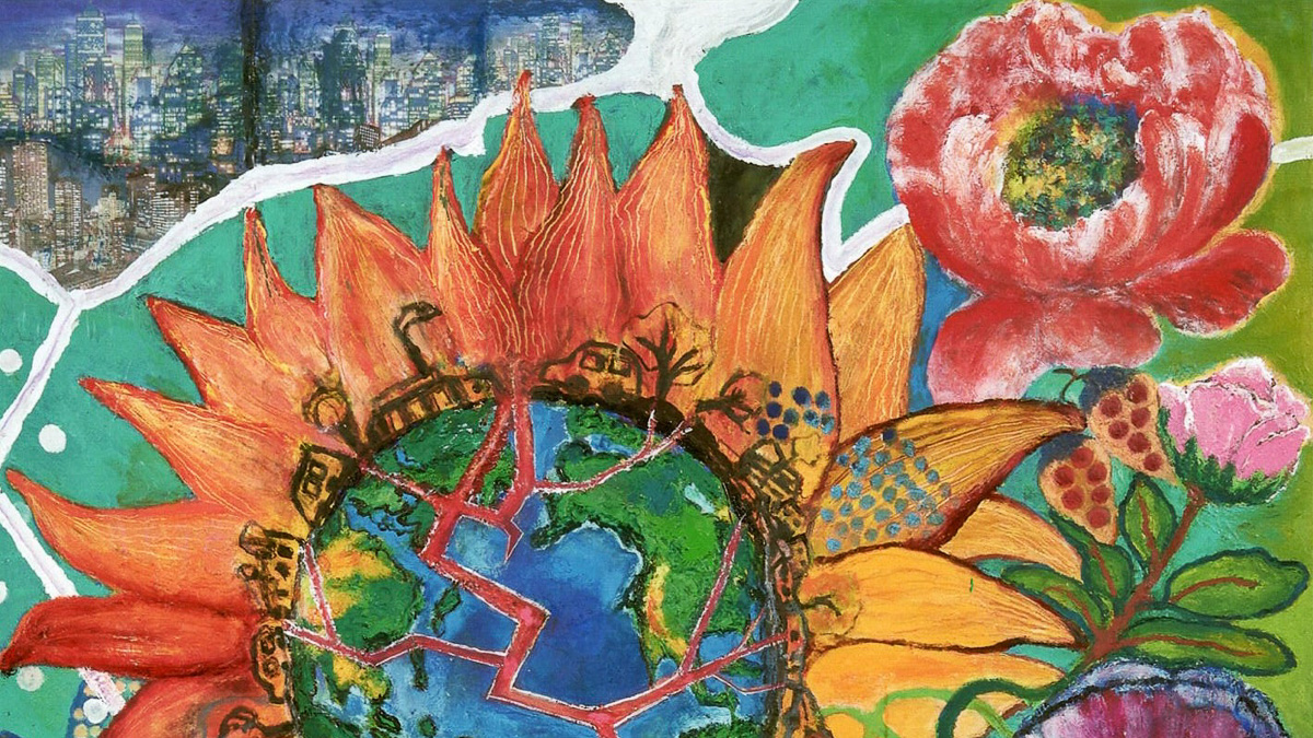 2025年女流画家協会展入選「花たちの言い分」